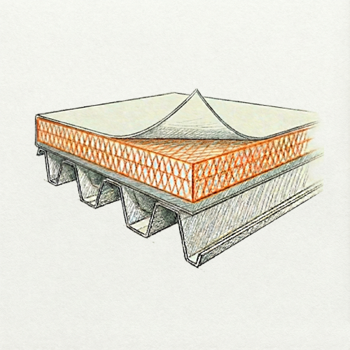 Termička izolacija industrijskih krovova sa nagibom od do 7%